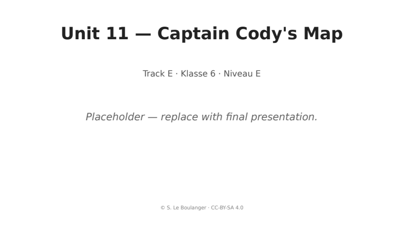Thumbnail for Unit 11 — Captain Cody's Map