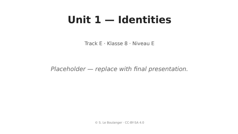 Thumbnail for Unit 1 — Identities