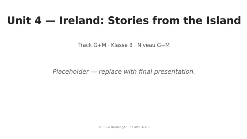 Thumbnail for Unit 4 — Ireland: Stories from the Island