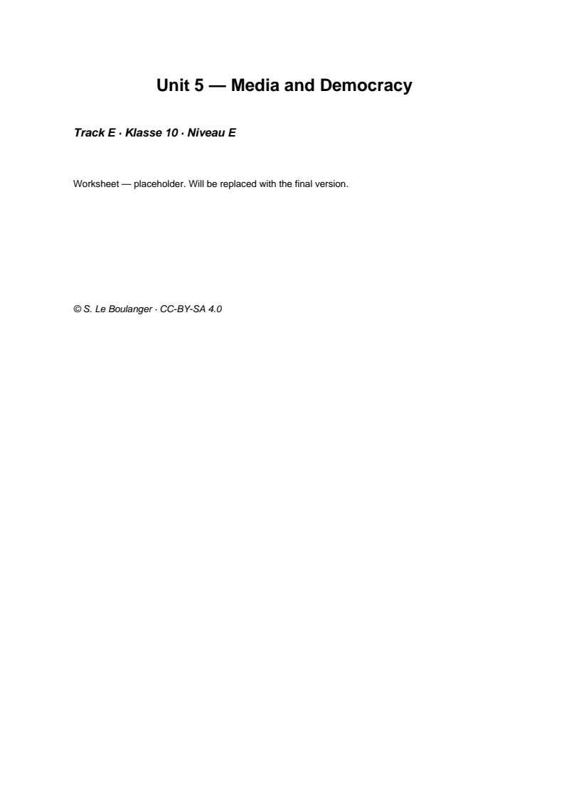 Thumbnail for Unit 5 — Media and Democracy