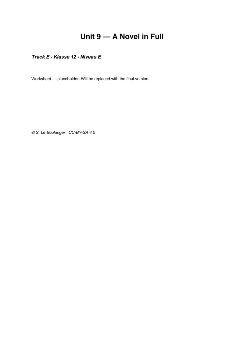 Thumbnail for Unit 9 — A Novel in Full