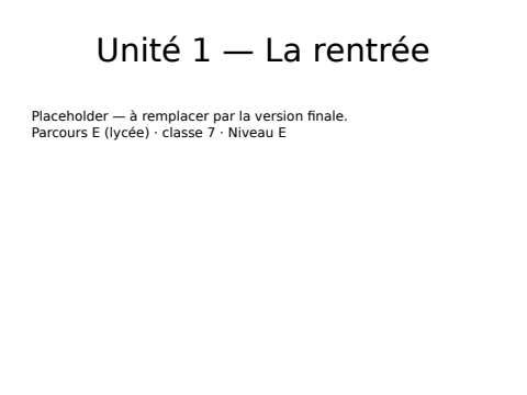 Aperçu de la présentation