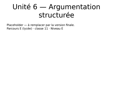 Aperçu de la présentation