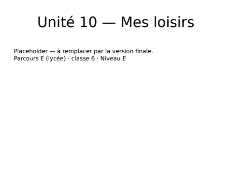 Aperçu de la présentation
